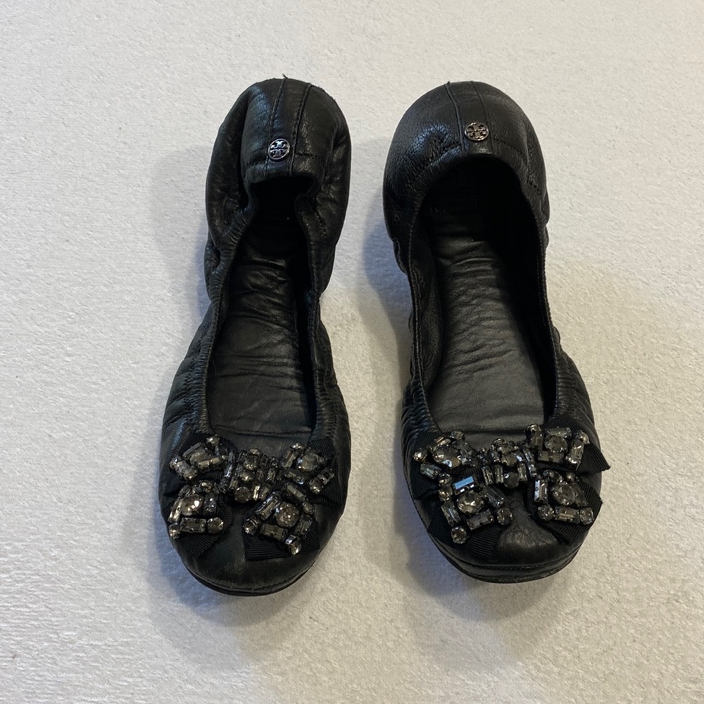 Tory Burch sparkle bow flats